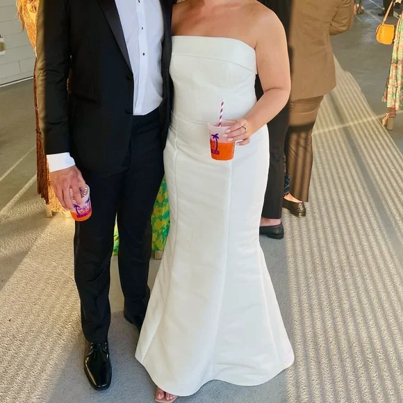 Amsale Jaylin Bridesmaid Dress in Ivory from Bella Bridesmaids - Picture 3 of 4